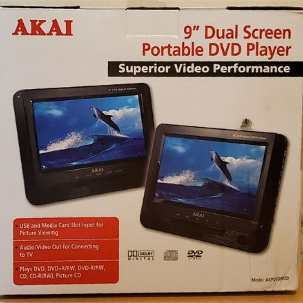 Akai 9" Portable DVD Player (AKPDVD902D)_Black